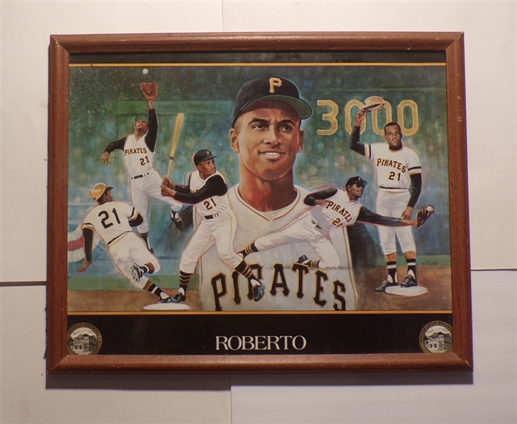 Roberto Clemente Framed Sign