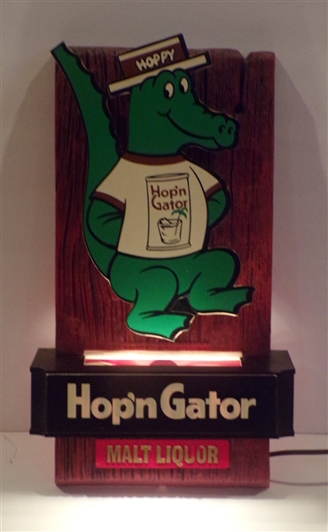 Hop 'n Gator Lighted Sign