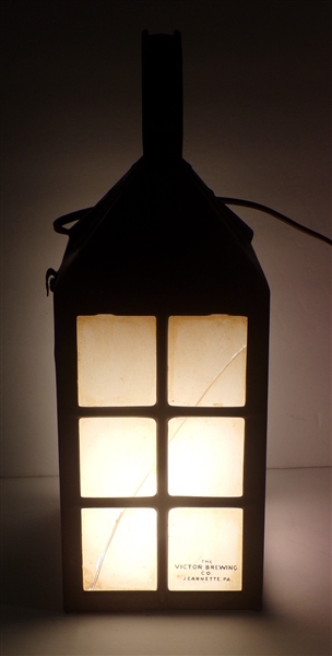 Old Shay Lighted Carriage Lamp (Crack in left side panel)