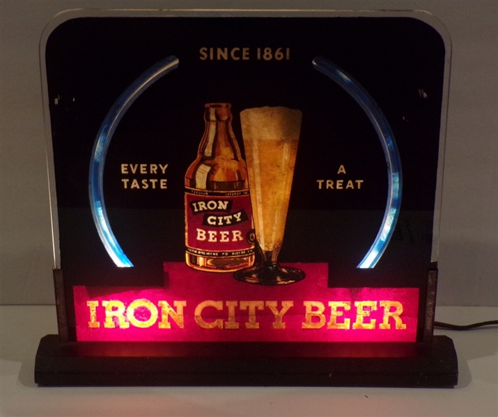 Iron City Lighted Bubbler Sign