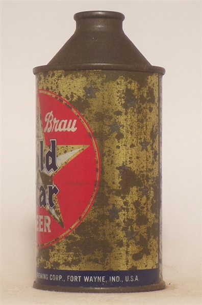 Hoff Brau Gold Star cone top