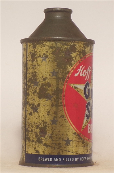 Hoff Brau Gold Star cone top