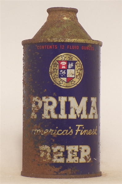 Prima Beer cone top