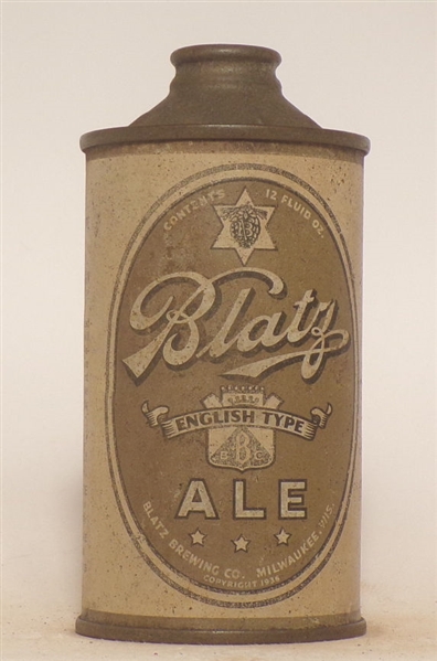 Blatz Ale low profile cone top #3