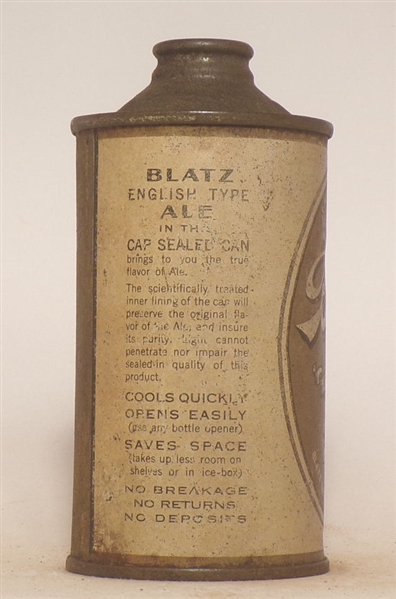 Blatz Ale low profile cone top #3