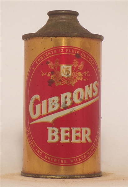 Gibbons Beer low profile Cone Top