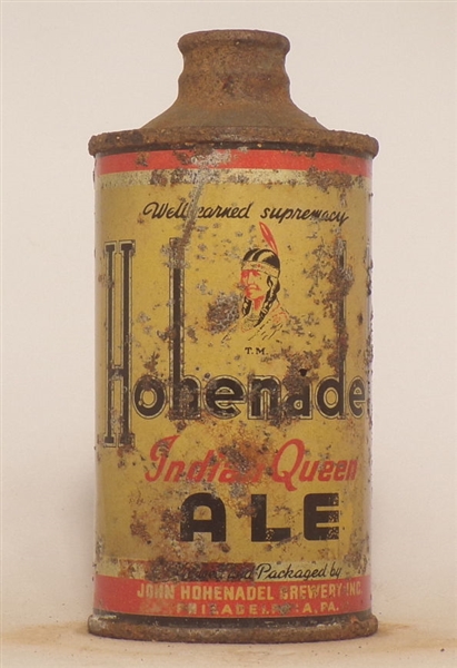 Hohenadel Indian Queen Ale J Spout Cone Top