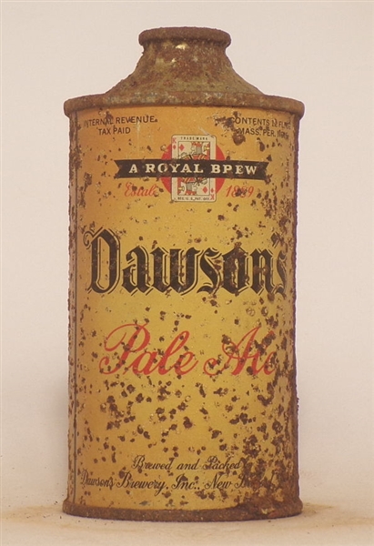 Dawson's Pale Ale low profile Cone Top