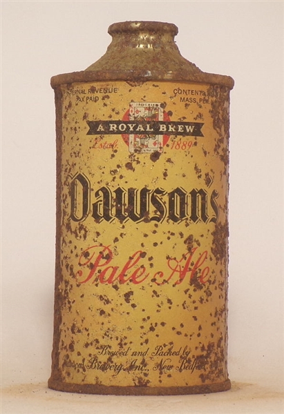 Dawson's Pale Ale low profile Cone Top