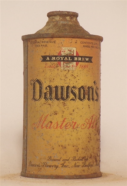 Dawson's Master Ale low profile Cone Top