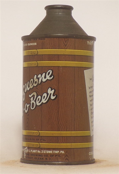 Duquesne Can-o-Beer Cone Top #3