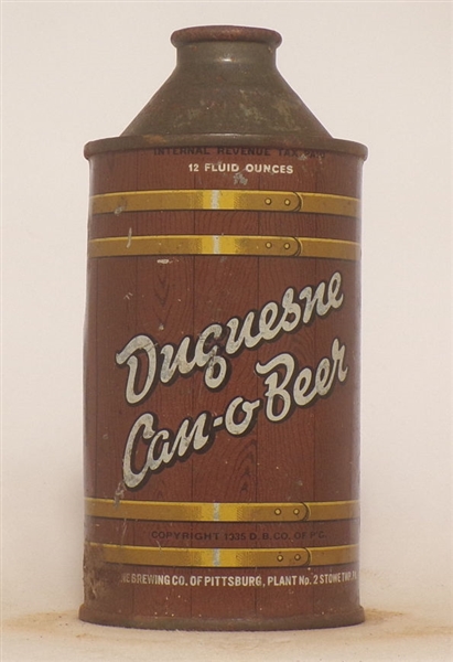 Duquesne Can-o-Beer Cone Top #4