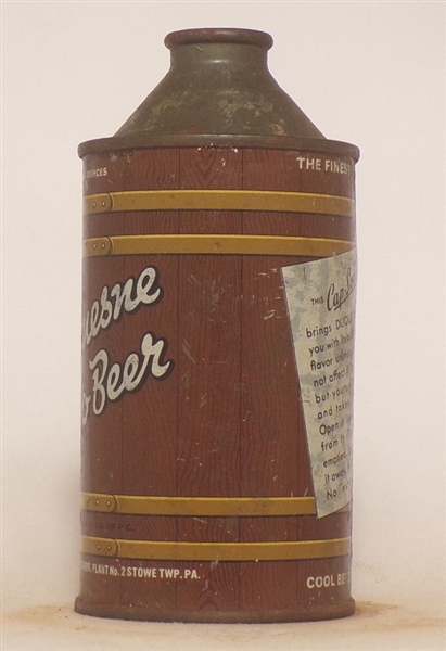 Duquesne Can-o-Beer Cone Top #4