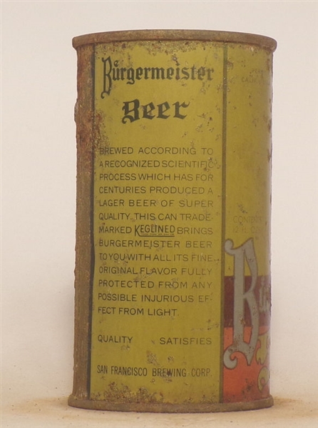 Burgermeister Beer Opening Instructional Flat Top #1