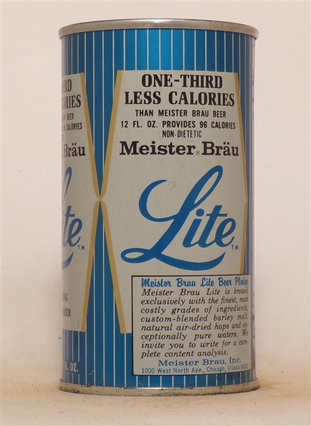 Meister Brau Lite Early Tab Top