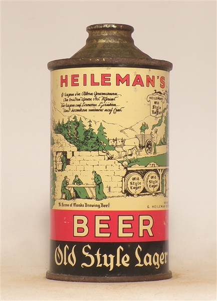 Heileman's Old Style Low Profile Cone Top