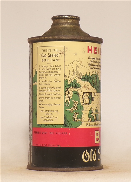 Heileman's Old Style Low Profile Cone Top