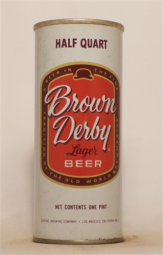 Brown Derby 16 Ounce Tab Top