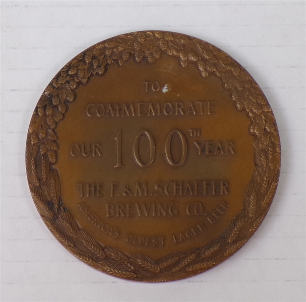 Schaefer 1942 100th Year Medallion #1