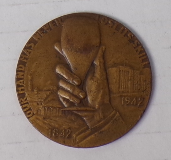 Schaefer 1942 100th Year Medallion #2