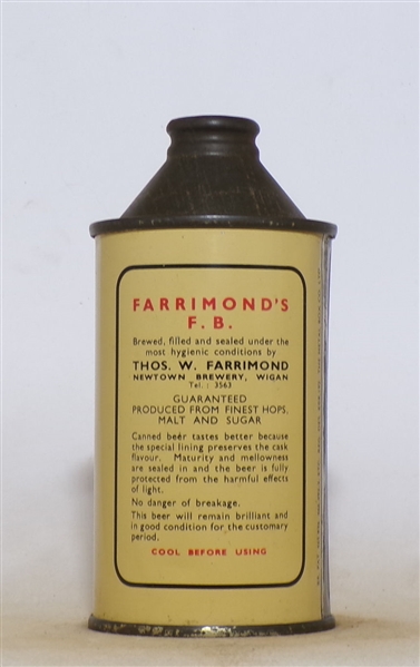 Farrimond's FB Cone Top England