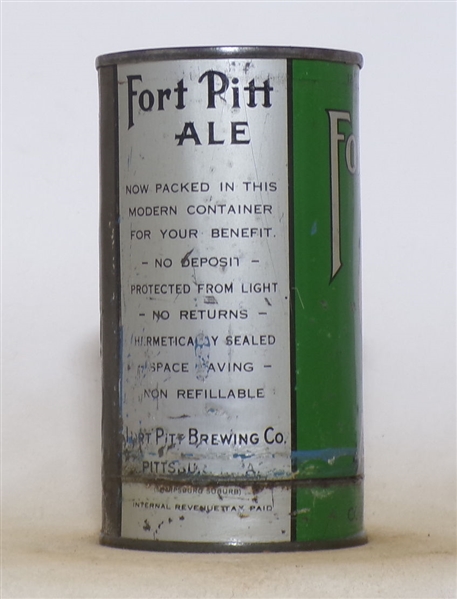 Fort Pitt Ale OI Flat Top (Rolled) Rare!