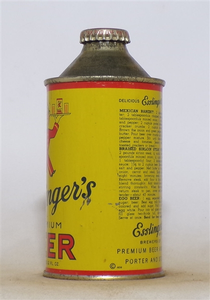 Esslinger Flat Bottom Cone Top #2 Pristine!