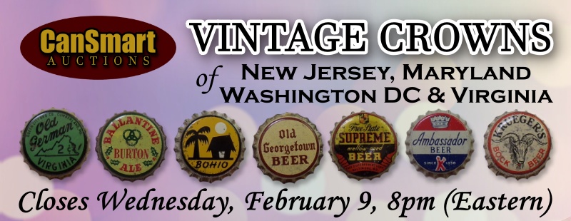 Vintage Crowns of New Jersey, Maryland, Washington DC and Virginia (Auction #19)