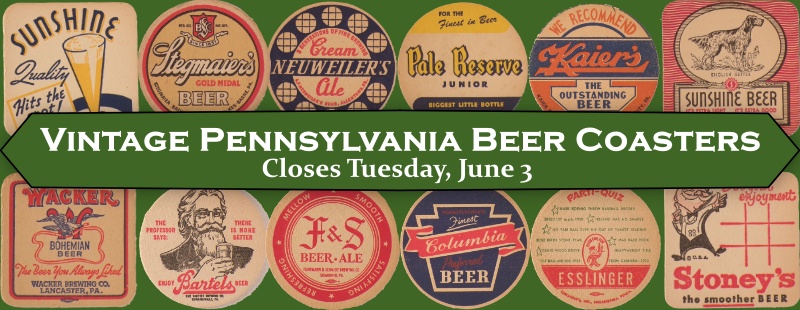 Vintage Pennsylvania Beer Coasters